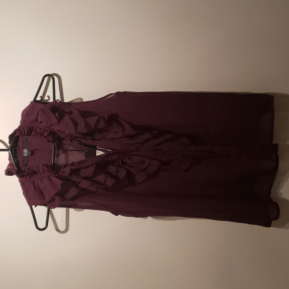 Bedo Ruffle Blouse Plum Large